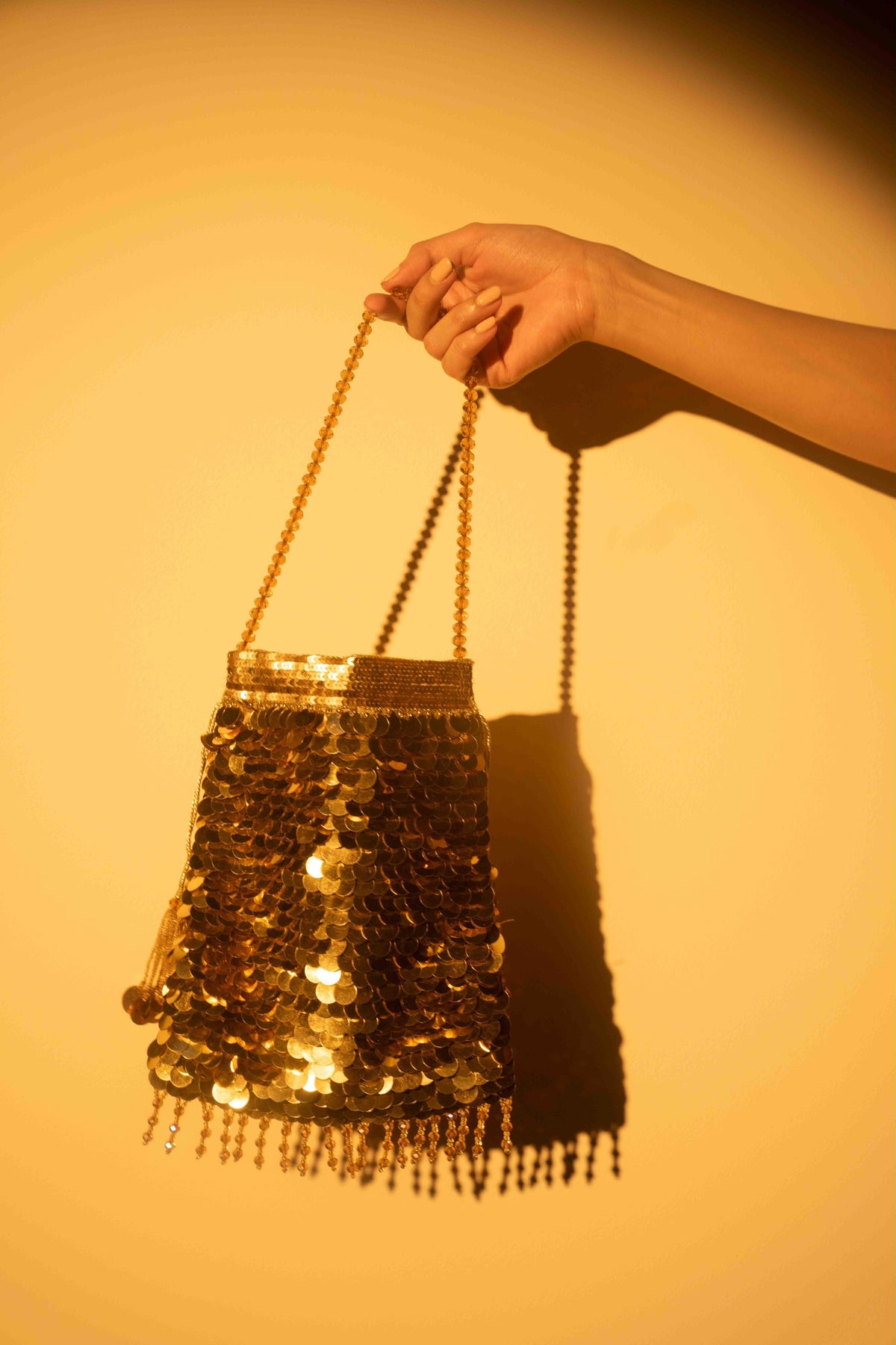 Glittery Gold Potli